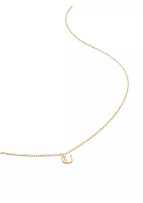 Monica Vinader 14kt yellow gold small Initial U necklace
