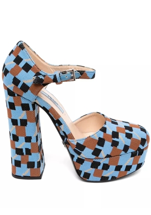 Prada Pre-Owned check pattern sandals - Blue