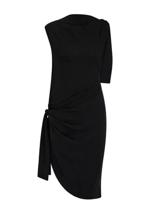 Ferragamo asymmetric wrap dress - Black