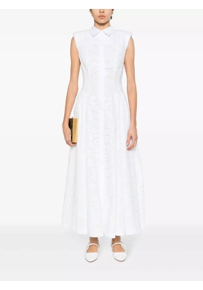 Huishan Zhang Alain broderie anglaise midi dress - White