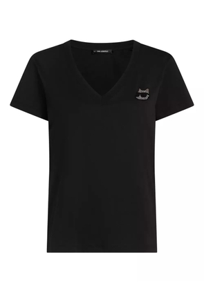 Karl Lagerfeld Ikon rhinestone T-shirt - Black