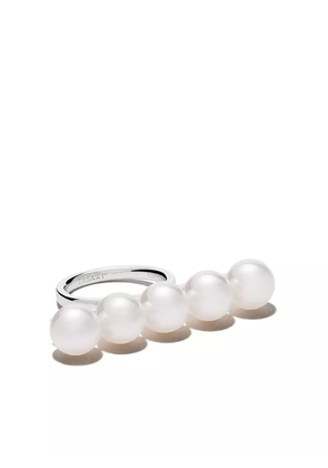 TASAKI 18kt white gold Balance signature ring - Silver