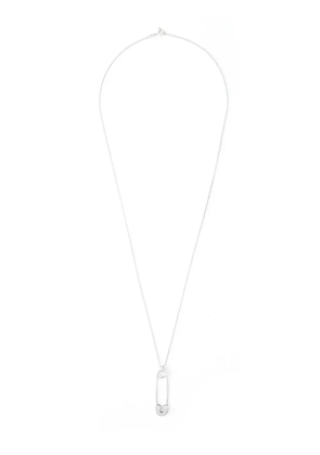 True Rocks large safety pin pendant necklace - Metallic