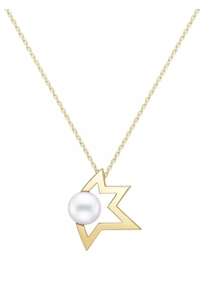 TASAKI 18kt yellow gold Collection Line Comet Plus pearl pendant necklace