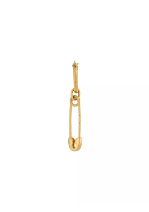 True Rocks safety pin hoop single earring - Gold