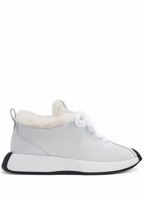 Giuseppe Zanotti Ferox shearling-lined leather sneakers - White