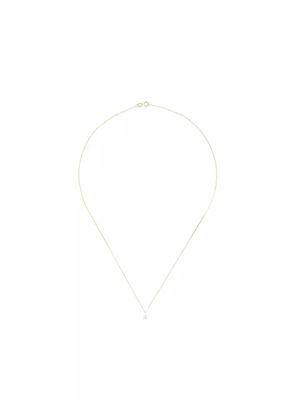 LE STER 18kt yellow gold diamond Bombette Solitaire necklace