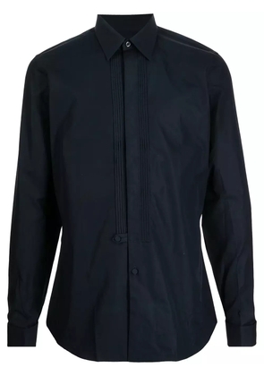 Prada pleat-detail long-sleeve shirt - Blue