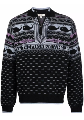 Phipps Save The Whales jumper - Black