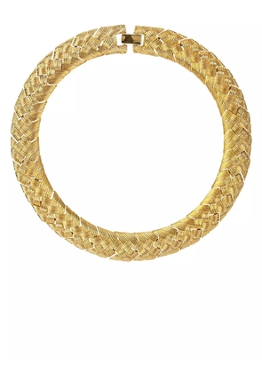 Susan Caplan Vintage 1980s Napier interwoven choker necklace - Gold