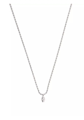 Emanuele Bicocchi diamond eye skull pendant necklace - Silver