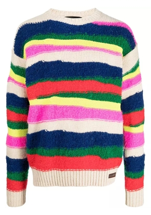 DSQUARED2 striped crew neck jumper - Neutrals