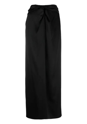 Nanushka Heida satin wrap maxi skirt - Black