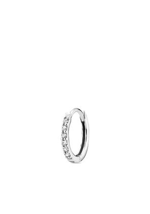 Maria Black 14kt white gold Lamarr 8 huggie earring - Silver