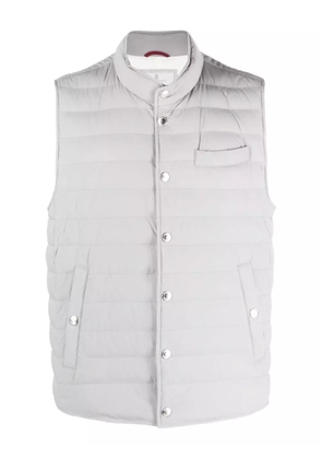 Brunello Cucinelli quilted padded down gilet - Grey