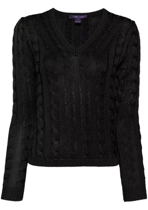 Ralph Lauren Collection cable-knit silk jumper - Black