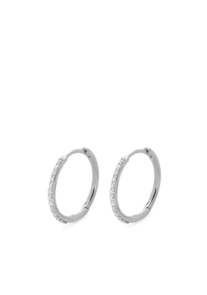 Monica Vinader 14K white gold small hoops earrings - Silver