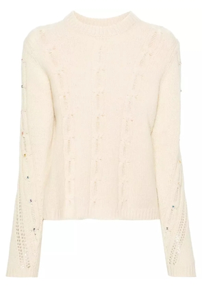Zadig&Voltaire Morley cable-knit jumper - Neutrals