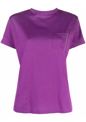 Fabiana Filippi chain-detail cotton T-shirt - Purple