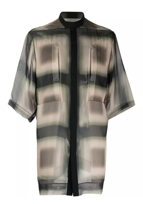 Rick Owens semi-sheer silk shirt - Black