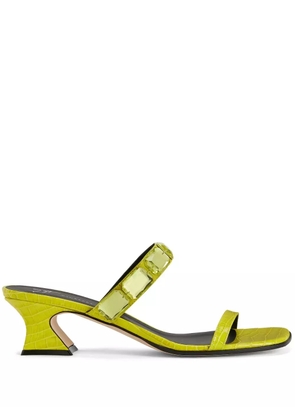 Giuseppe Zanotti Flaminia Square crystal-embellished sandals - Yellow