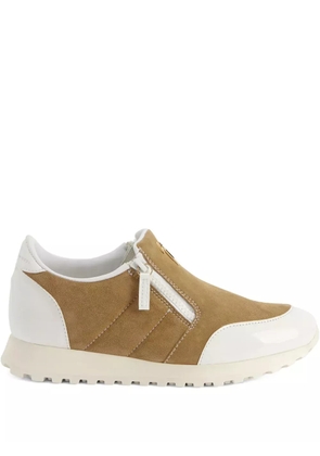Giuseppe Zanotti Ilde zip-detail suede sneakers - Brown
