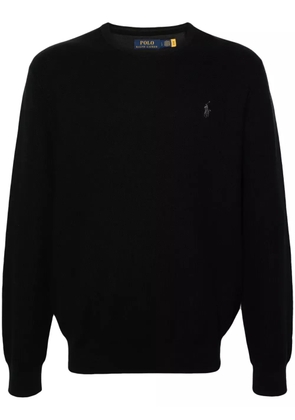 Polo Ralph Lauren embroidered-logo cotton jumper - Black