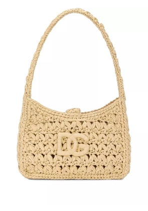 Dolce & Gabbana 3.5 raffia shoulder bag - Neutrals