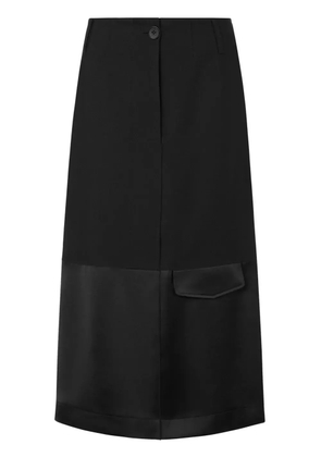 MOSCHINO JEANS panelled tailored midi skirt - Black
