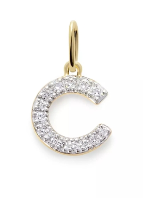 Monica Vinader 14ky yellow gold C diamond pendant