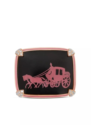 Francesca Villa 18kt rose gold Cinderella diamond ring - Pink