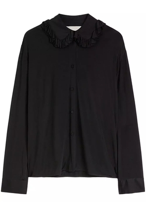 Jil Sander ruffle-collar shirt - Black