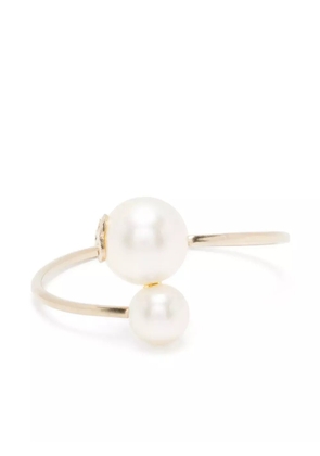 CHANEL Pre-Owned 2016 double faux-pearl bangle - White