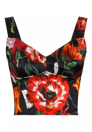Dolce & Gabbana floral-print top - Black