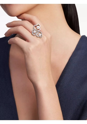 TASAKI 18K rose gold Chants signature akoya pearl and diamonds ring - Silver