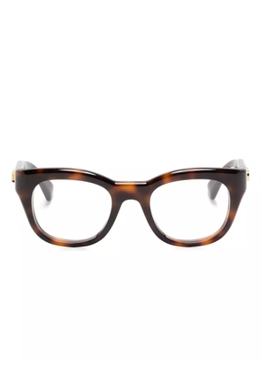 Gucci Eyewear crystal-embellished glasses - Brown