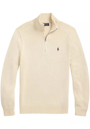 Polo Ralph Lauren embroidered-logo polo sweater - Neutrals