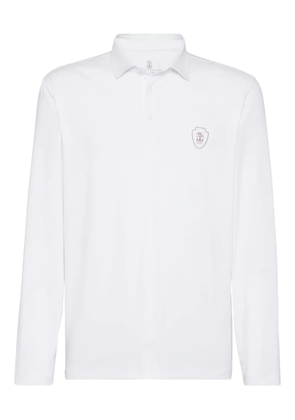 Brunello Cucinelli long-sleeve polo shirt - White