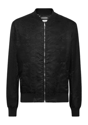 Philipp Plein monogram-pattern jacket - Black