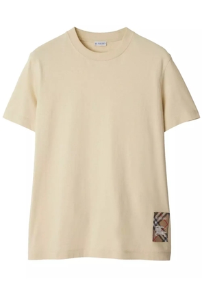 Burberry Check Label cotton t-shirt - Neutrals