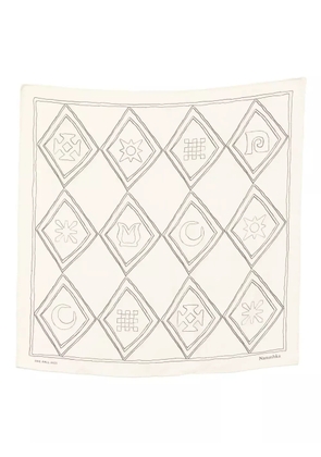 Nanushka argyle-pattern silk scarf - Neutrals