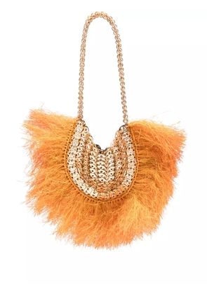 Rabanne 1969 Moon fringe-detail tote bag - Gold