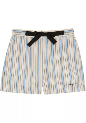 MSGM striped shorts - Blue