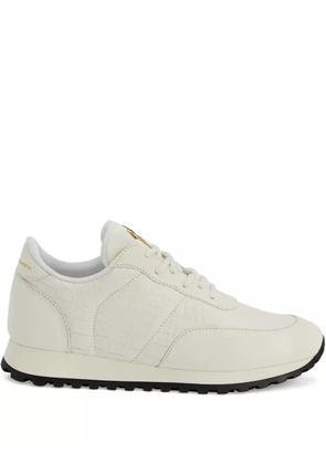 Giuseppe Zanotti Jimi crocodile-effect leather sneakers - White