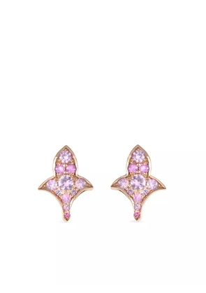 LILY GABRIELLA 18K rose gold Czarina sapphire stud earrings - Pink