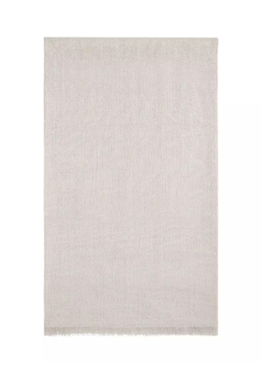 Brunello Cucinelli fringed cashmere-silk blend scarf - Neutrals