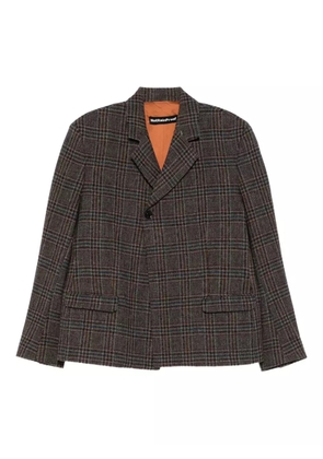 NotRainProof checked blazer - Brown