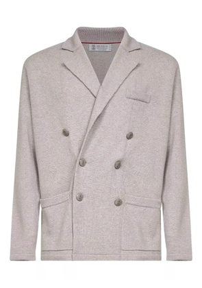 Brunello Cucinelli six-button blazer - Grey
