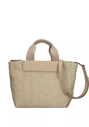 Calvin Klein logo-stamp tote bag - Neutrals