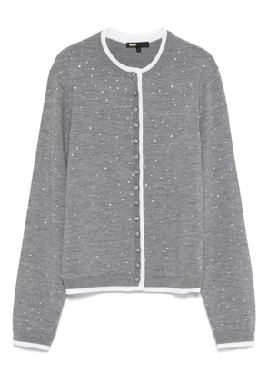 Maje rhinestone-embellished cardigan - Grey